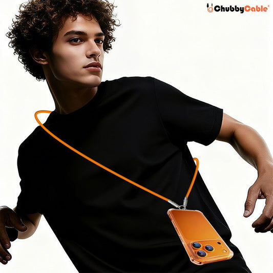 ChubbyCable Crossbody Strap - Anti-Theft Hang & Twist-to-Charge 240W LoopCharge Cable