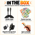 ChubbyCable SpinJoy – 240W Fast Charging Cable with Customizable Fidget Spinner