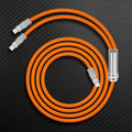 Bright orange thick silicone USB type C cable