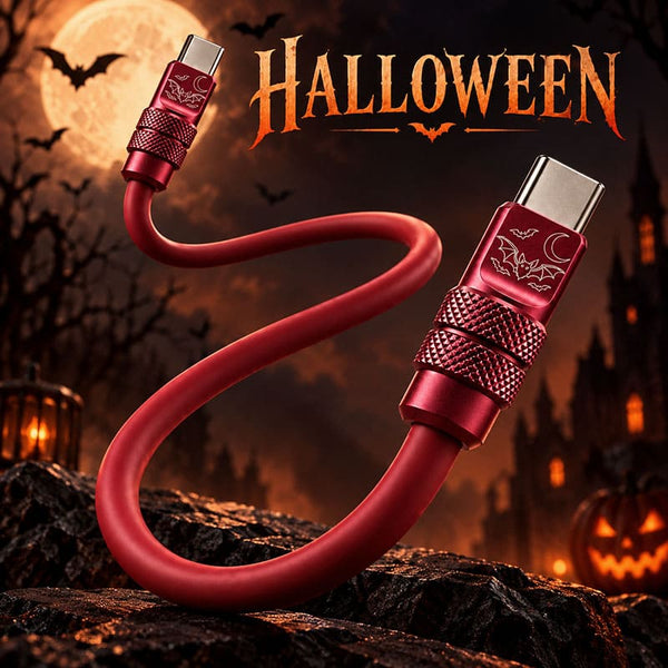 ChubbyCable Halloween Edition – 240W USB-C Cable with Spooky Engraved Connector