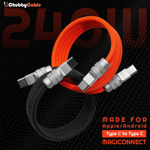 "MagiConnect" 240W Classic Magnetic Retractable Charging Cable‌