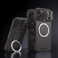 ChubbyArmor 3.0 - Military-Grade Shockproof Magnetic Case with Camera Slide & 360° Kickstand Ring for iPhone 18