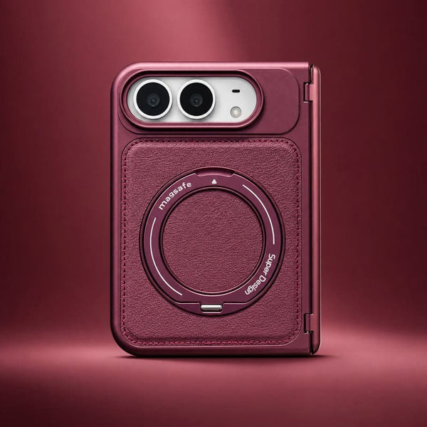 ChubbyArmor LuxeFold™ – Premium Leather MagSafe Case for iPhone Duo